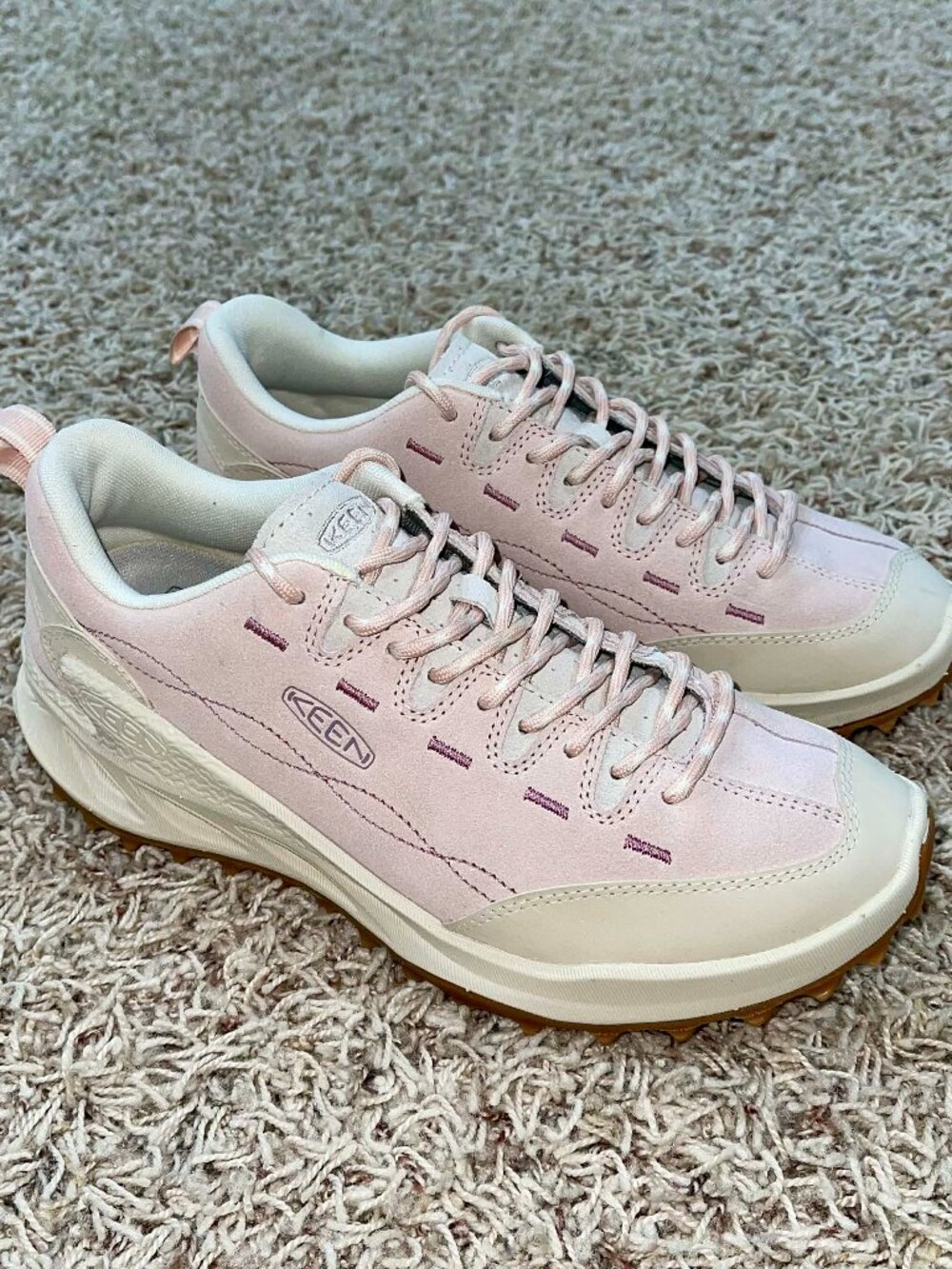 KEEN Women's Jasper Zionic Suede Sneakers Shoes Cameo Rose, Size 10 (New)